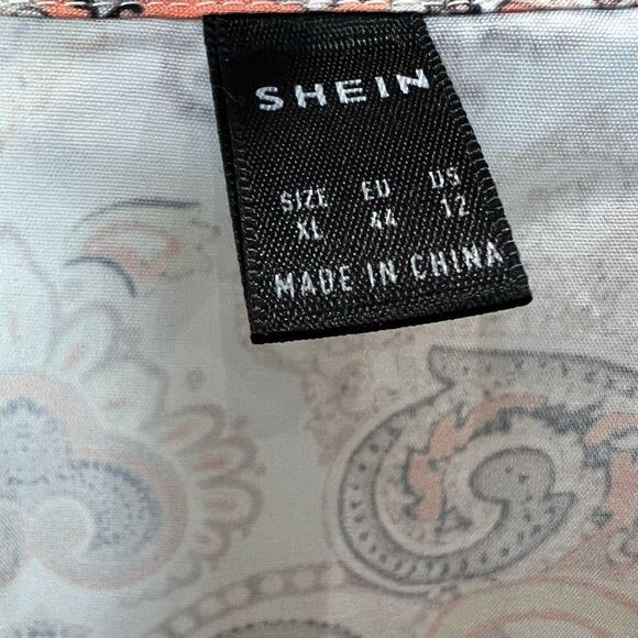 SHEIN paisley summer spring dress orange size XL - Picture 8 of 12